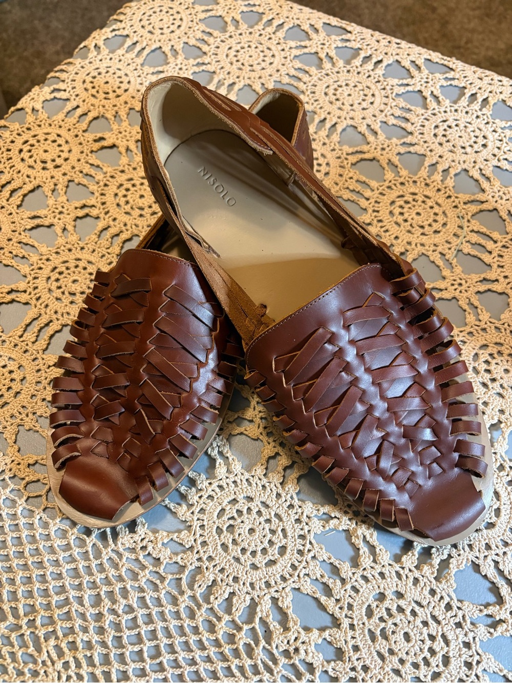 Nisolo Brown Woven Leather Slip-On Loafers 11